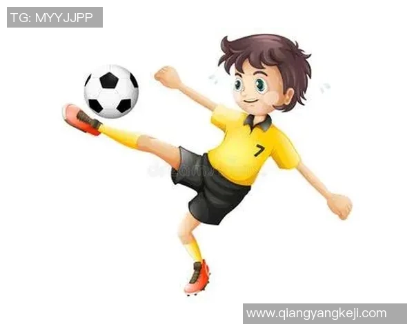 足球明星在转盘上踢球的卡通形象展现精彩瞬间的创意设计
